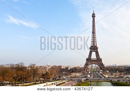 Tour Eiffel dal Trocadero a Parigi