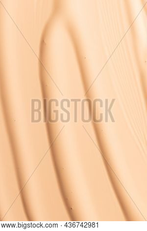 Makeup Foundation Background. Liquid Foundation, Concealer Brush Strokes And Face Powder. Makeup Bas