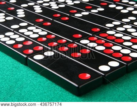 Pai Gow Tiles On Green Felt Table