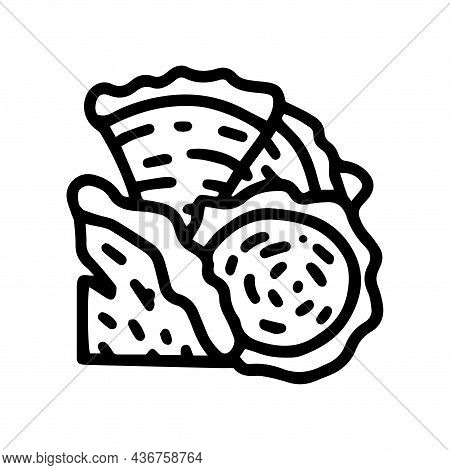 Sauna Firewood Line Vector Doodle Simple Icon