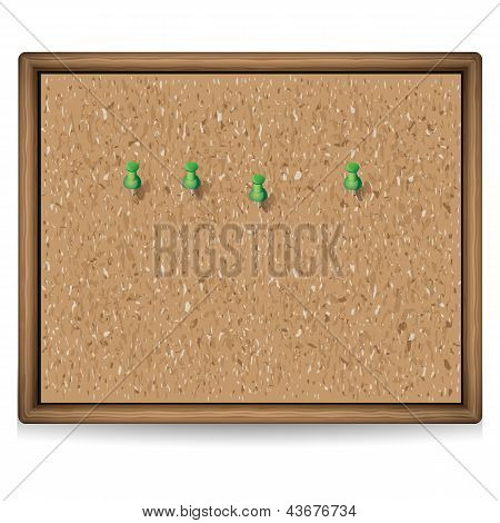 บอร์ดเปล่าคอร์ก ด้วย Thumbtacks