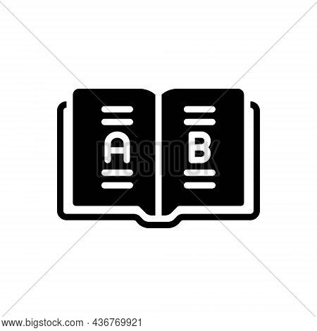 Black Solid Icon For Subject Topic Subject-matter Theme Book Script