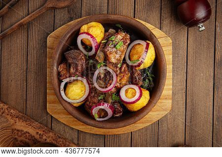 Georgian National Dish Ojahuri With Beef Meat