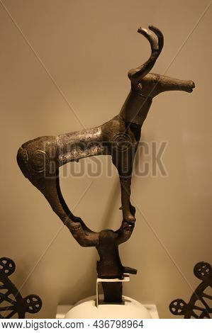 Ankara, Turkey - July 30, 2021: Statue In Museum Of Anatolian Civilizations, Ankara City, Turkey