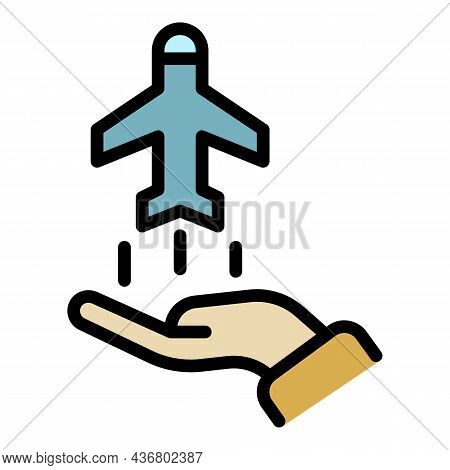 Avia Fly Protection Icon. Outline Avia Fly Protection Vector Icon Color Flat Isolated