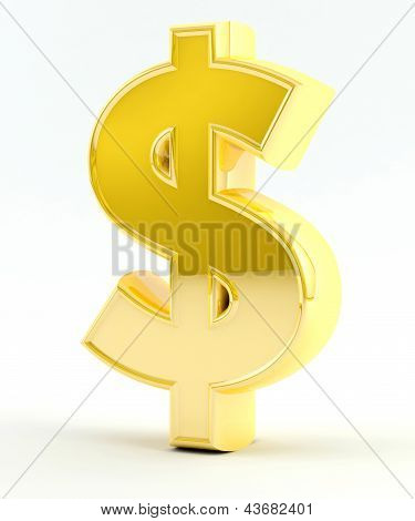 Dolar işareti - altın