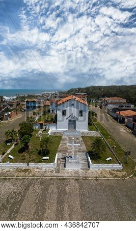 Aerial View Of The Church Of Nossa Senhora Of Escada In Olivença Ilhéus Bahia Brazil.