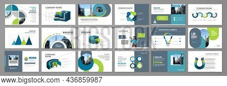 Business Presentation Infographic Elements Template Set. Keynote Presentation Background, Slide Temp