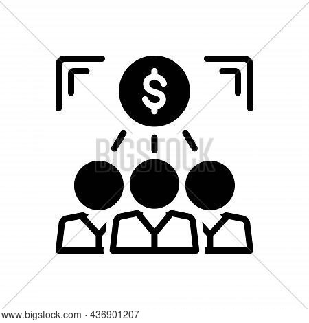 Black Solid Icon For Investors Banker Lender Capitalist Businessman Depositor Rentier Investment