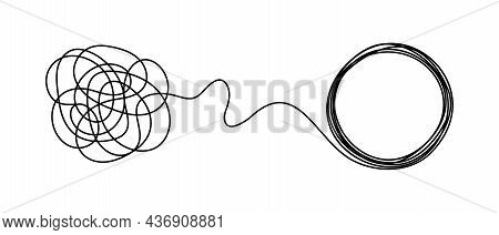 Chaos And Order Business Concept Flat Style Design Vector Illustration Isolated On White Background.