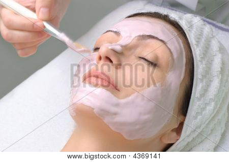Serie di salone di bellezza, maschera facciale