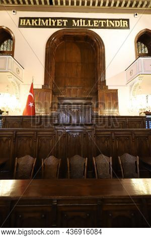 Ankara, Turkey - July 30, 2021: Republic Museum, Grand National Assembly In Ankara City, Turkey