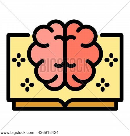 Ai Open Smart Book Icon. Outline Ai Open Smart Book Vector Icon Color Flat Isolated