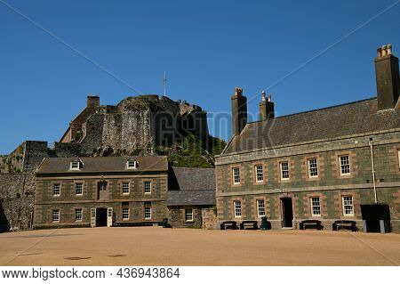 A View Of The Architecture And Landscapes In And Around Elizabeth Castle In St. Helier On The Channe