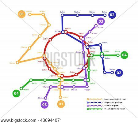 Subway Map. Template Vector & Photo (Free Trial) | Bigstock
