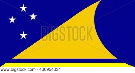 The Flag Of The Tokelau Is A Dependant Territory Of New Zealand In The South Pacific Ocean