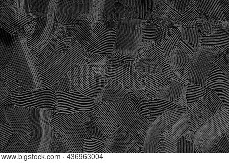 Embossed Decorative Plaster Pattern With A Pronounced Black Structure
