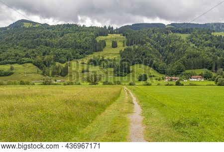Idyllic Scenery Around Immenstadt, A Town In The Upper Allgaeu In Bavaria, Germany
