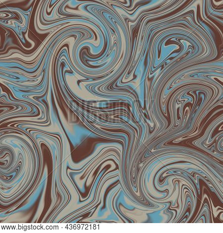 Seamless Twirly Swirly Abstract Liquid Marble Surface Pattern Design For Print