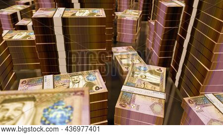 Jordan Dinar Money Banknotes Pack Illustration