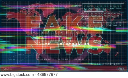 Fake News Trolling And Broadcast On Screen Illustration