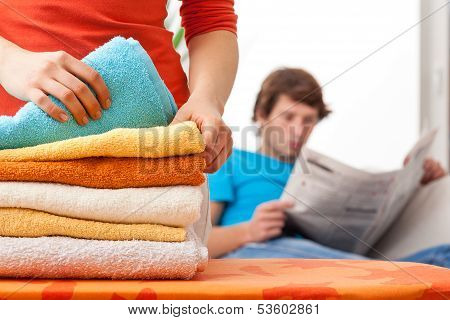Housewife Working Hard