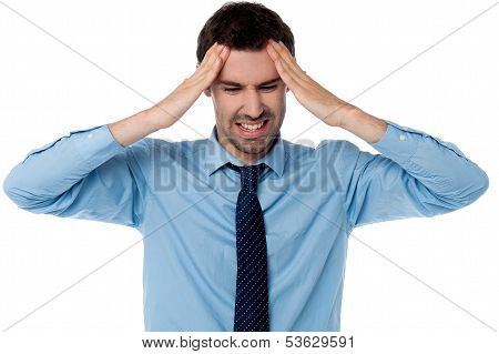 Man Having Severe Headache