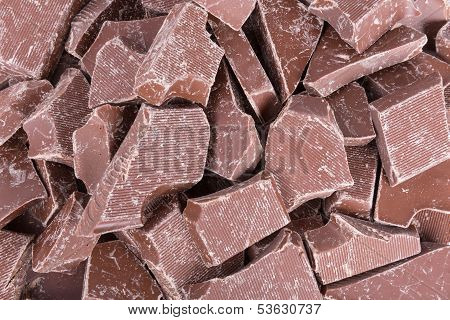 Background Of Brown Chocolate Pieces