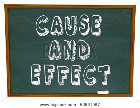 Cause and Effect Chalk Board Experiment Lesson