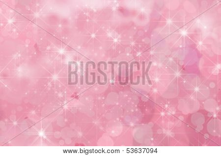 Pink Abstract Star Background