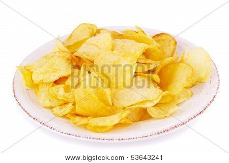 Potato Chips On Plate