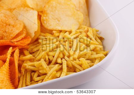 Potato Chips In Bowl