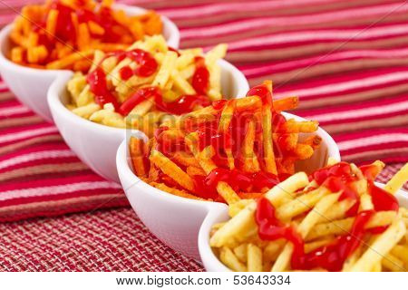 Potato Chips With Ketchup