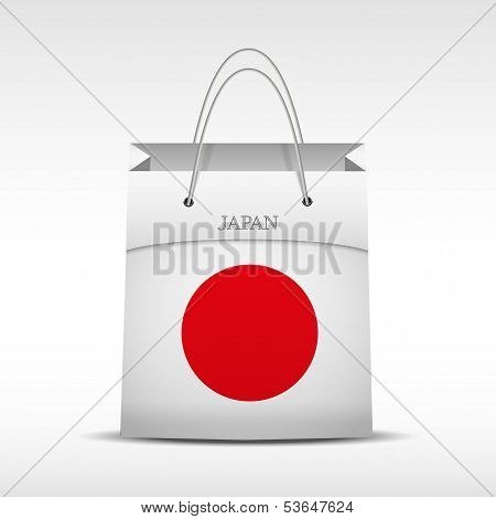 Shopping bag with Japan flag