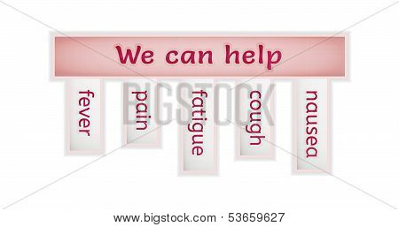 Red Infographic With We Can Help