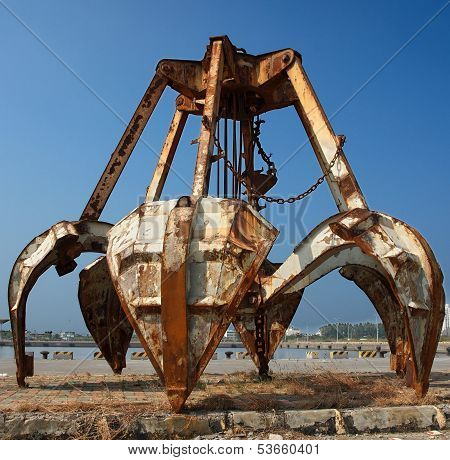 Rusty Obsolete Dredging Equipment