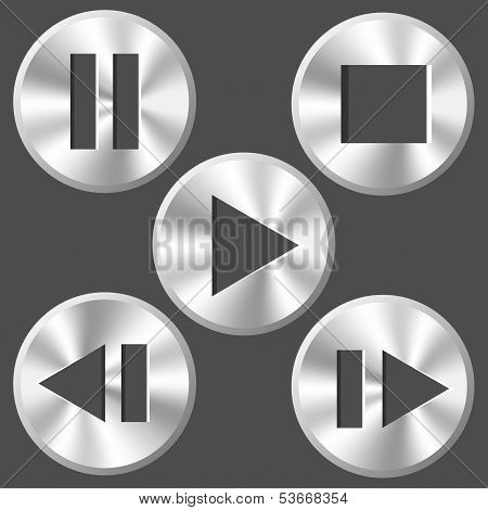 Vector Round Metallic Player Icons