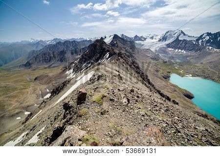 Pass at Ala-Kul lake, Kyrgyzstan