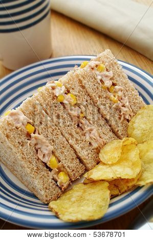 Tuna And Sweetcorn Sandwich Snack