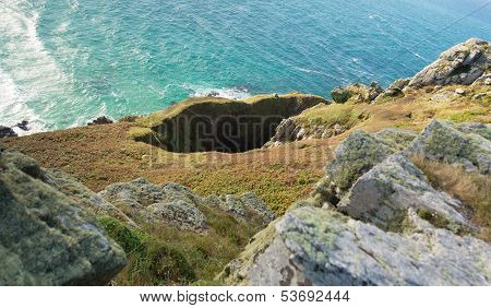 Old tin or copper mine workings Cornwall England