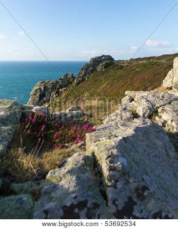 Zennor Head Cornwall England UK near St Ives on the South West Coast Path Penwith Heritage Coast
