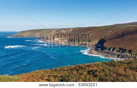 Cornwall coast view from Zennor Head Cornwall England UK near St Ives on the South West Coast Path