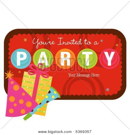 Isolated party items with sign vector