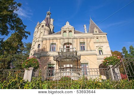Hunegg castle on the lake Thun, Switzerland