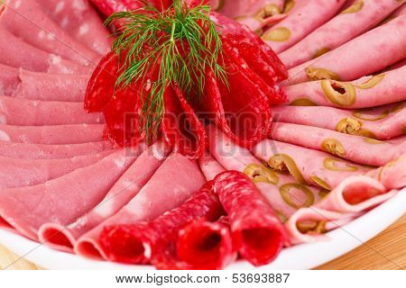 Salami, Mortadella And Bacon
