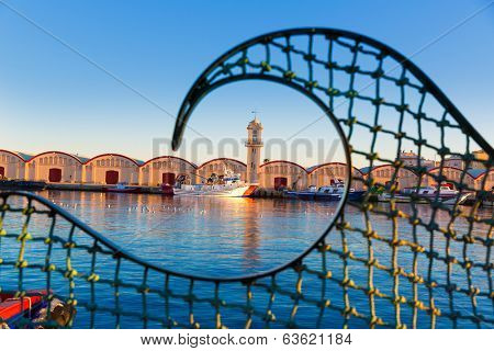 Gandia port puerto Valencia in sunset Mediterranean Spain