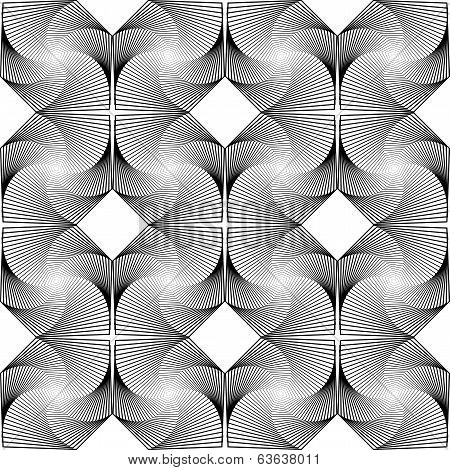 Design Seamless Monochrome Decorative Diamond Geometric Pattern