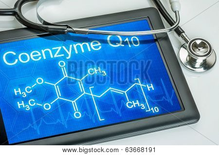 Tablet with the chemical formula of Q10