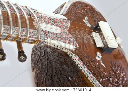 Sitar, A String Indian Traditional Instrument, Close-up