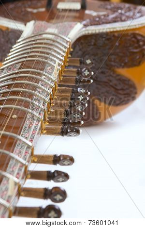 Sitar, A String Indian Traditional Instrument, Close-up